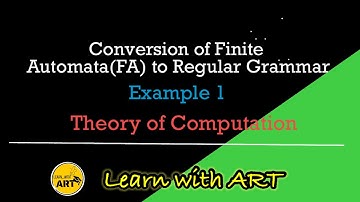 Conversion of FA to Regular Grammar | FA to RLG | Example 1