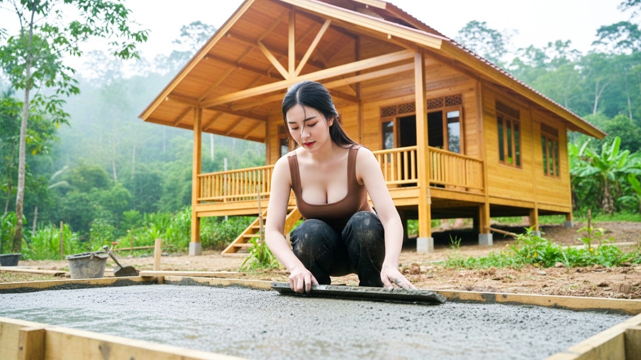 365 FULL BUILD: How CEO Girl Transformed Wilderness into a Self-Sufficient Farm with Wood House