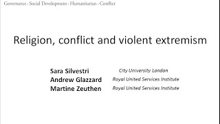 GSDRC Webinar: Religion, conflict and violent extremism