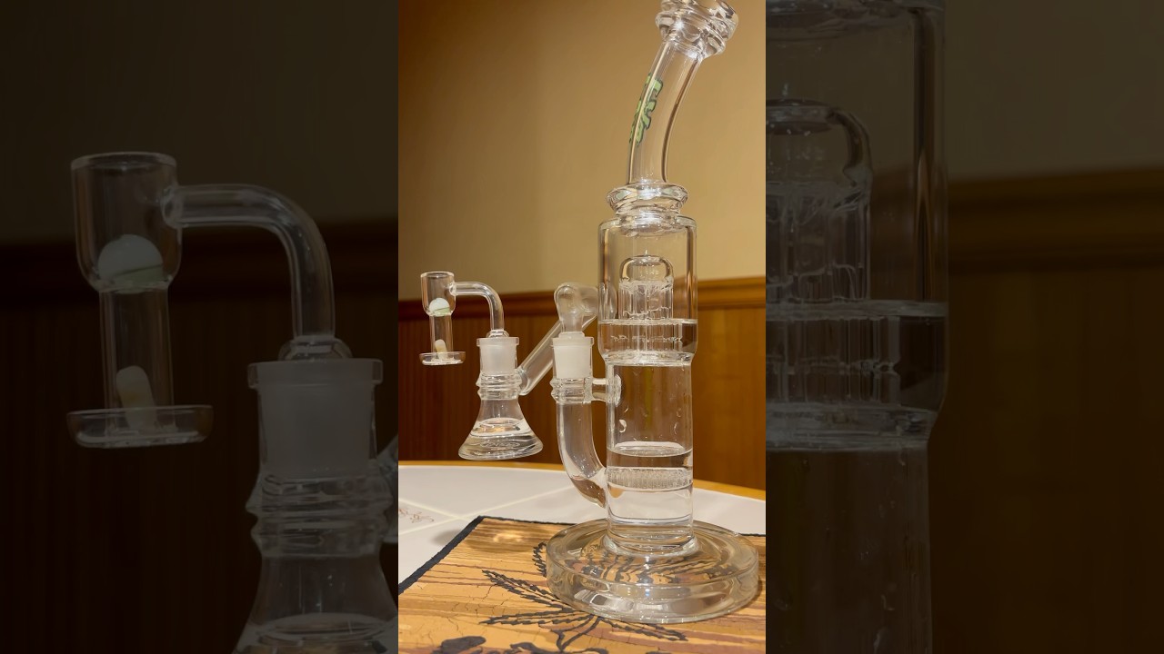 TAG - 12" Single Honeycomb To Fixed 10 Arm Tree Dab Rig With Terp Slurper