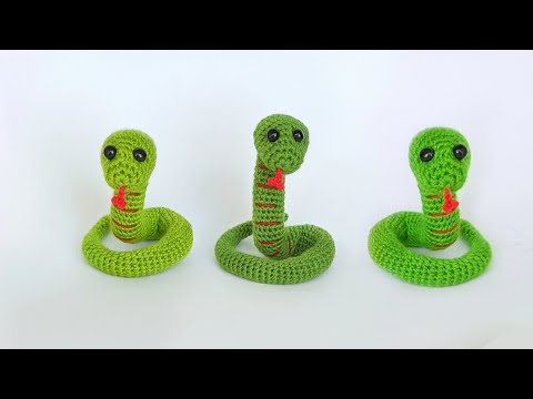 Невероятно🐍Легко и просто . Как вязать маленькую ЗМЕЮ крючком🐍