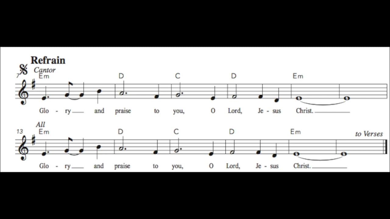 Palm Sunday Gospel Acclamation YouTube