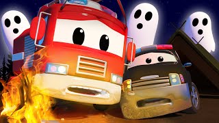 Car Patrol   Halloween Spooky Stories  Car City ! Police Cars and fire Trucks for kids
