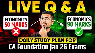 CA Foundation Exams January 2026 – Detailed Study Plan for Business Economics | ICAI | Akhilesh Daga