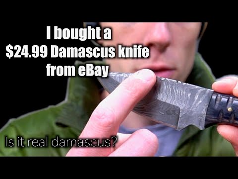 I bought a $24.99 Damascus Knife From Ebay. I Couldn't Believe What I Received!