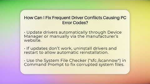 How Can I Fix Frequent Driver Conflicts Causing PC Error Codes? - Joystick Generations