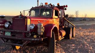 1953 Mack L Series Wrecker Driving