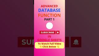 Google Sheets Database Tutorial | Part 1 Explained #Shorts