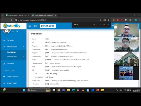 KOORDINASI PELAPORAN E-MONEV (SATKER PTKIN DAN KANWIL DKI JAKARTA)