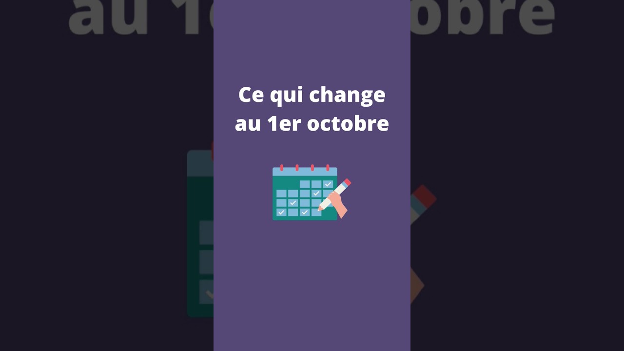 Ce qui change en octobre