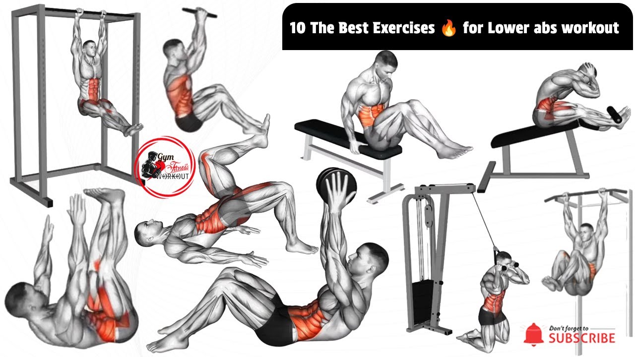 10 The Best Exercises 🔥 for Lower abs workout - YouTube