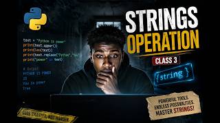 Python Strings Operations Tutorial for Beginners | Class 3 | Master Strings in Python