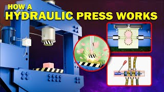 How a HYDRAULIC PRESS Works  | 3D Animation Breakdown