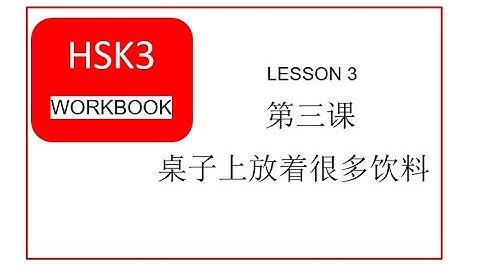 HSK3 WORKBOOK LESSON 3 桌子上放着很多饮料
