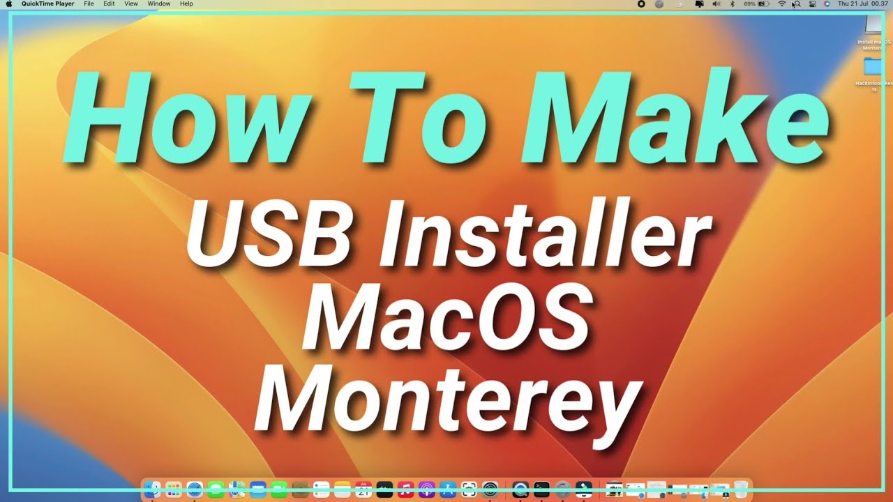 How to make USB installer macos Monterey with terminal YouTube