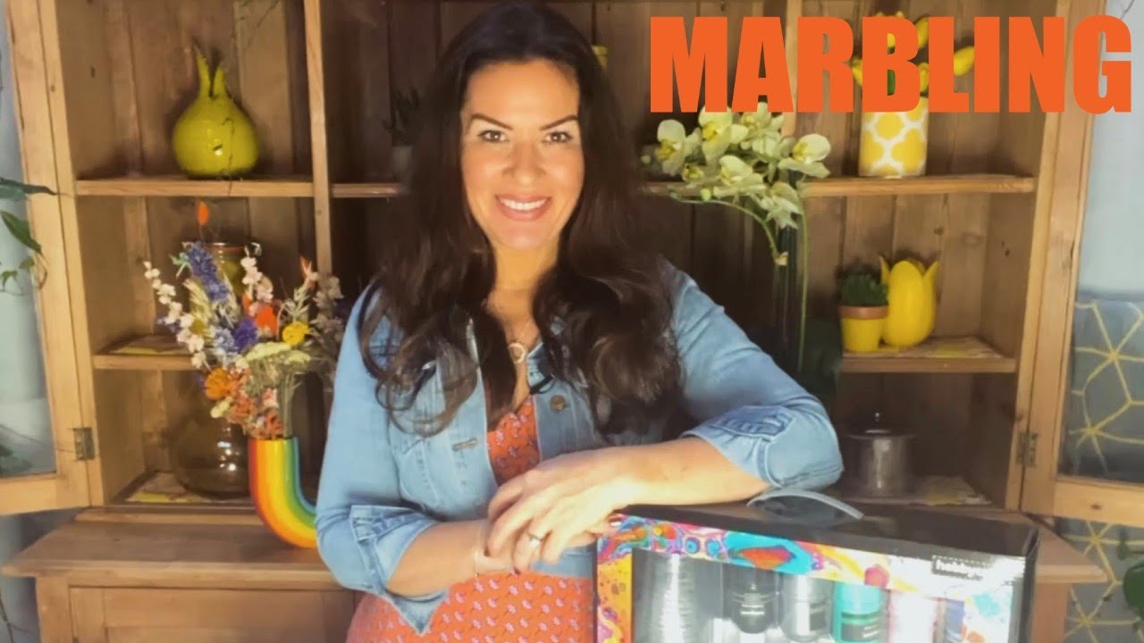 Hobbycraft Marbling Wall Art Project YouTube