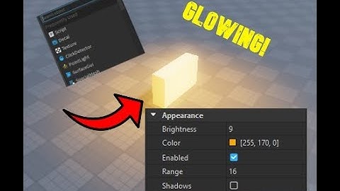How to Make a Part GLOW in Roblox Studio....