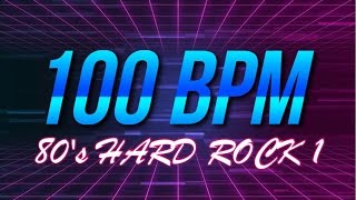 100 BPM - 80's Hard Rock - 4/4 Drum Track - Metronome - Drum Beat