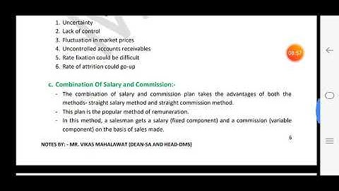 SDLM,MM 323,Unit 3, Lec. No. 24, Compensating sales force,Part 2,Vikas Mahalawat