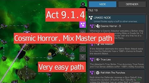 Act 9.1.4 easy path for completion, cosmic Horror, Mix Master path, please subscribe
