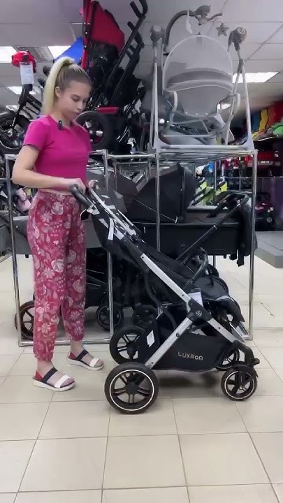 Прогулочная коляска LUXMOM 609 серебрянные перья - YouTube