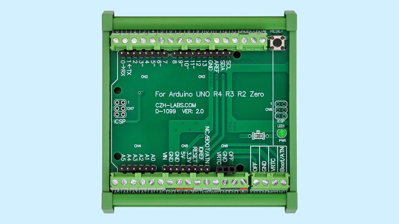 DIN Rail Mount Terminal Block Adapter Module, For Arduino UNO R4 R3 R2 ...