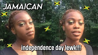 JAMAICAN INDEPENDENCE MAKEUP : GREEN AND GOLD EYESHADOW TUTORIAL