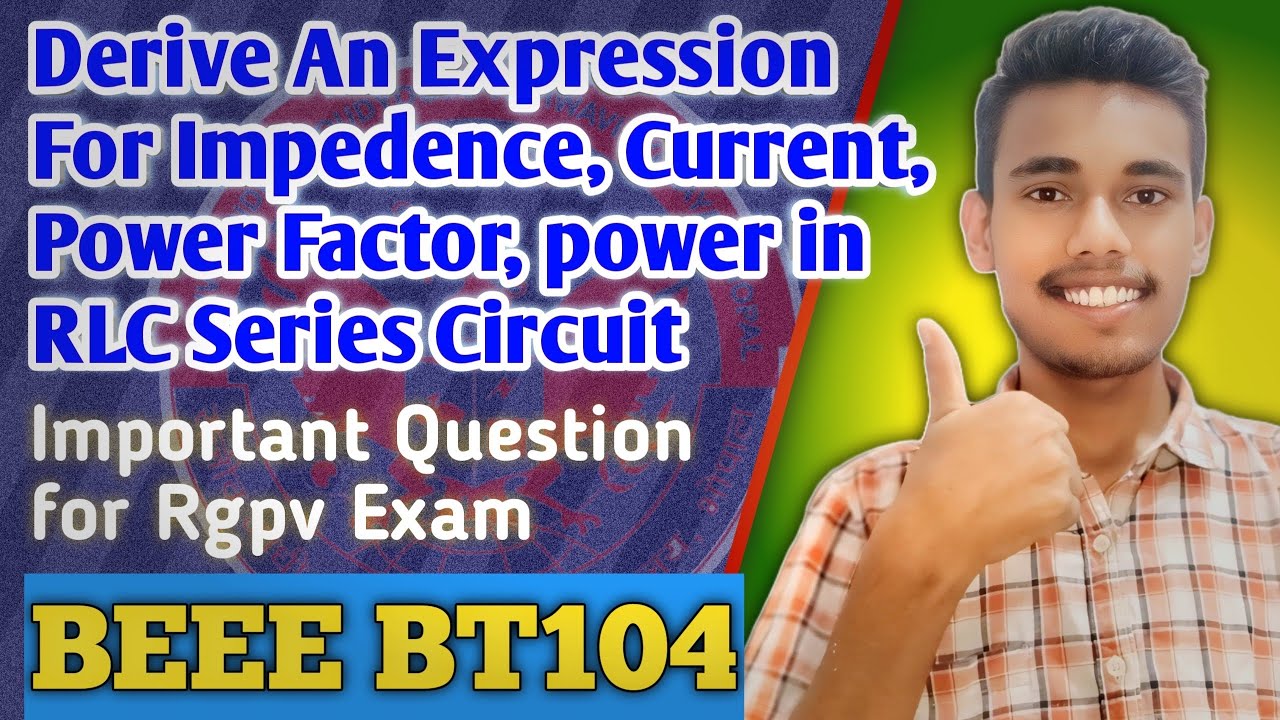 RLC Circuit Series Derivation | Beee Rgpv Exam Important question | Handwritten Notes 
