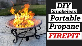 DIY Portable Outdoor Propane Firepit! Smokeless/Camping/Tailgating/Parties/Backyard