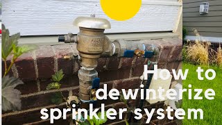 How to  De Winterize sprinkler system | Timely video