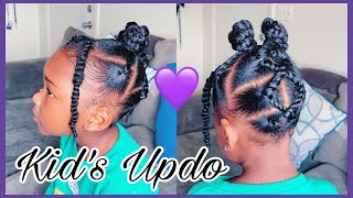 Two Strand Twists Kid’s Natural Hair Updo | Toddler Haircare