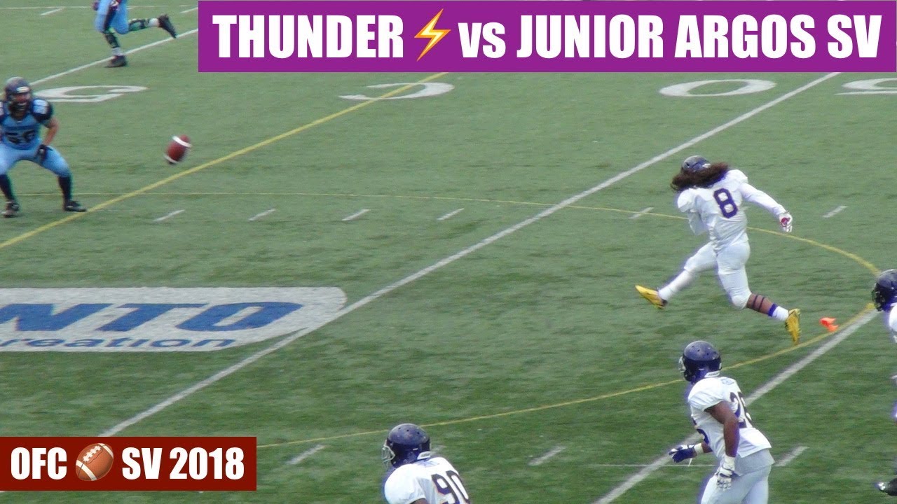 THUNDER ⚡️vs. Jr ARGOS SV OFC Senior Varsity 2018 🏈 YouTube