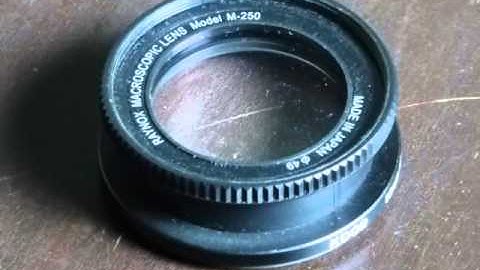 Vignetting with close up lenses