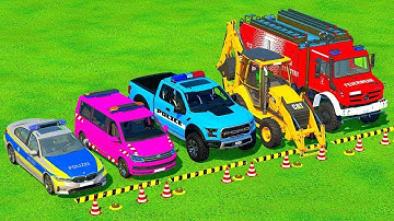 Transport With COLORS - CRAZY CORN LOADING WORK with JCB BACKHOE LOADERs - Farming Simulator 22