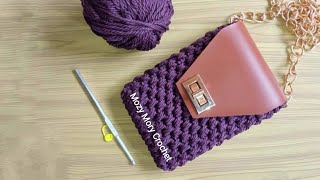 جراب موبايل كروشية موضة جدا وسهل وسريع للمبتدئينكروشيةCrochet mobile case is very fashionable