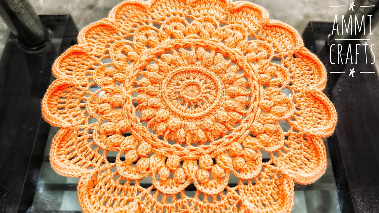 🔥 GORGEOUS 🔥 Crochet Design ( Rumal/ Doily/ Tablecloth ) Crochet Pattern Tutorial in Hindi/Urdu 335