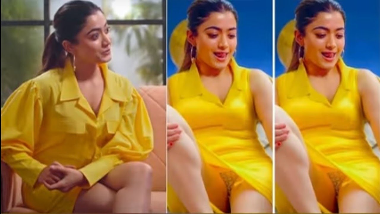 Rashmika Mandhana Hot Sexy Look In Yellow Dress Gorgeous Look Youtube