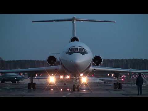 Russian made TU 154B & TU 134 Beautiful Triple Engine Aircraft Start Up & Taxi