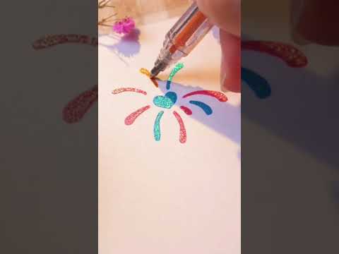 Glitter Pen Satisfying Drawing | Shorts Ytshorts Trending