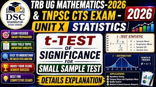 TRB UG MATHS &amp; TNPSC CTS EXAM 2026-UNIT X-STATISTICS-"Z-TEST OF SIGNIFICANCE FOR LARGE SAMPLE TEST