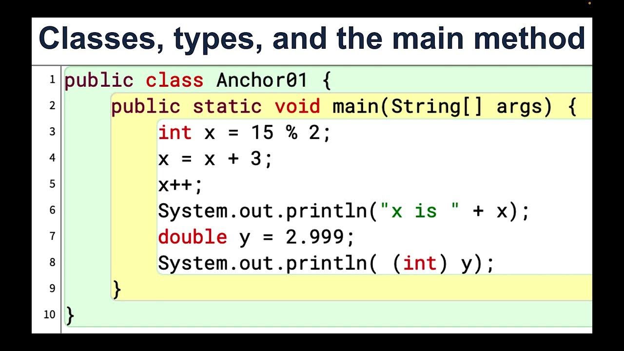 Preview - Unit 1 APCSA - Annotated Anchor Code - YouTube