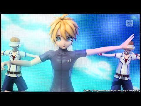 【PS4 DIVA FT】Fire◎Flower【鏡音レン：スイムウェアWS（生徒会執行部）／鏡音リン：スイムウェアT（しましまビキニ）】