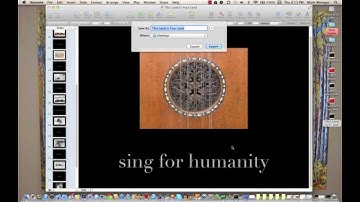 Keynote: exporting a PDF