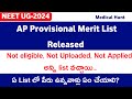 DR NTRUHS CQ Provisional Final List Released