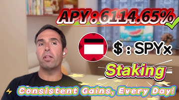 💵 I earned 6114.65% APY from Solana SPYx staking — zero risk and instant withdrawal anytime!