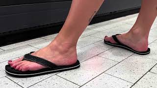 Foot Goddess In The Car And When Shopping In The Supermarket. A Pictureslide Show And Video Mix.