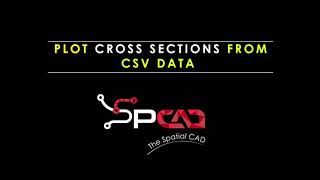 Plot cross-sections from CSV data in CAD using SPCAD