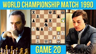 Kasparov-Karpov 1990 World Championship Match | GAME 20