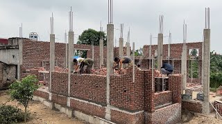 Techniques For Erecting Reinforced Concrete Columns & Building House Walls