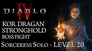 Diablo IV Server Slam - Kor Dragan Stronghold Last Boss Solo (Sorceress Level 20)